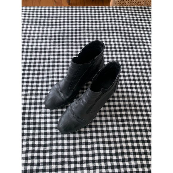 Whyred Black Leather Wedge Ankle Boot/Bootie US 8 from Steven Alan - Picture 2 of 3